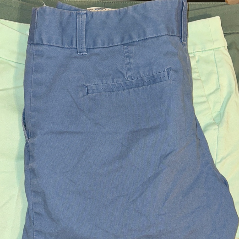 3 PAIR!!! Women's Loft /// Coastal Blue, Green & Mint Cotton Riviera Shorts // - Picture 4 of 15